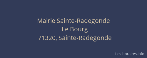 Mairie Sainte-Radegonde