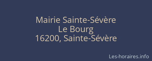 Mairie Sainte-Sévère