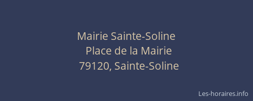 Mairie Sainte-Soline