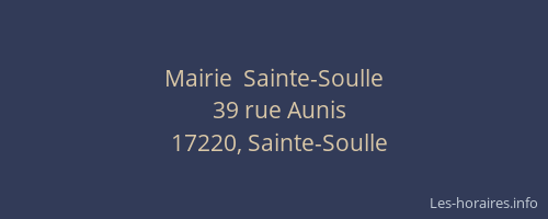 Mairie  Sainte-Soulle