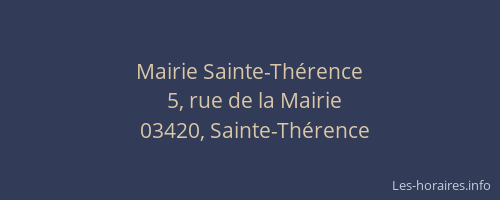 Mairie Sainte-Thérence