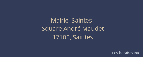 Mairie  Saintes