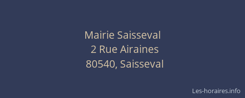 Mairie Saisseval