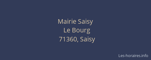 Mairie Saisy