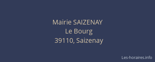 Mairie SAIZENAY