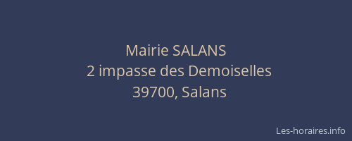 Mairie SALANS