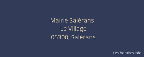 Mairie Salérans