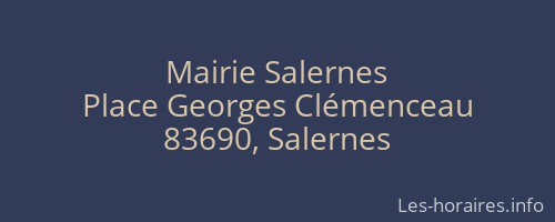 Mairie Salernes