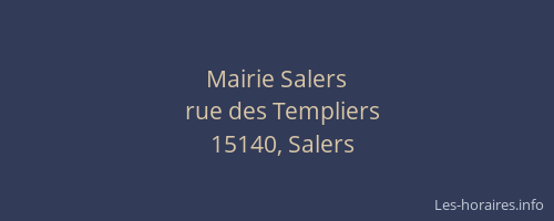 Mairie Salers