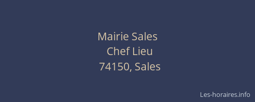 Mairie Sales