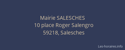 Mairie SALESCHES