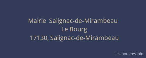 Mairie  Salignac-de-Mirambeau