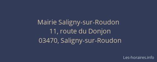 Mairie Saligny-sur-Roudon