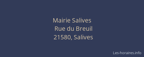 Mairie Salives
