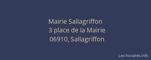 Mairie Sallagriffon