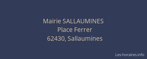 Mairie SALLAUMINES