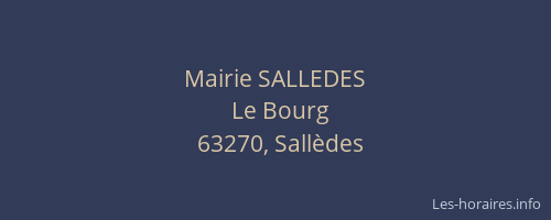 Mairie SALLEDES