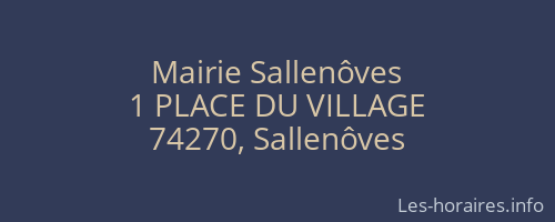 Mairie Sallenôves