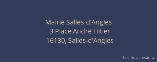 Mairie Salles-d'Angles