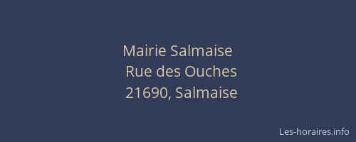 Mairie Salmaise