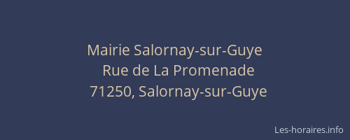 Mairie Salornay-sur-Guye