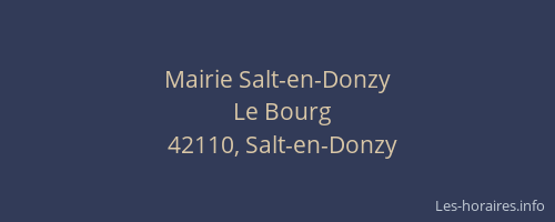 Mairie Salt-en-Donzy