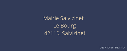 Mairie Salvizinet