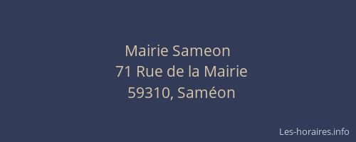 Mairie Sameon