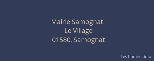 Mairie Samognat