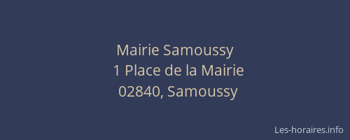 Mairie Samoussy