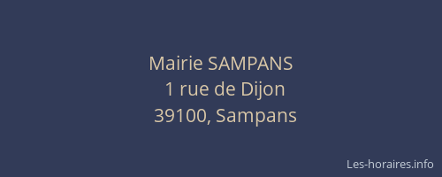 Mairie SAMPANS