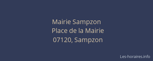 Mairie Sampzon