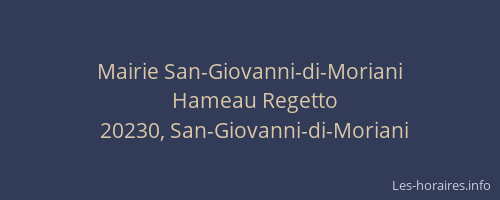 Mairie San-Giovanni-di-Moriani