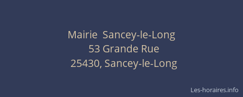 Mairie  Sancey-le-Long