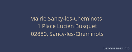 Mairie Sancy-les-Cheminots