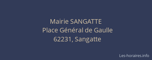 Mairie SANGATTE
