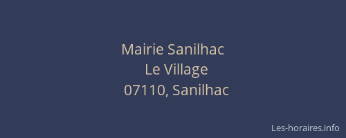 Mairie Sanilhac