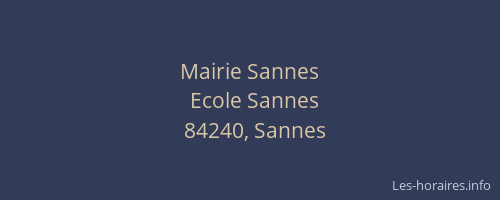 Mairie Sannes
