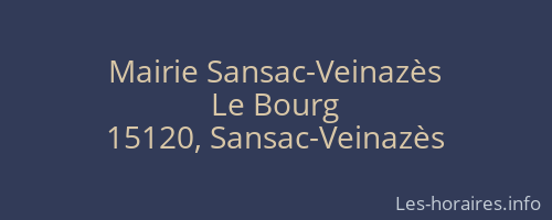 Mairie Sansac-Veinazès