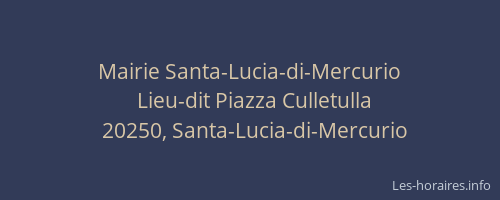 Mairie Santa-Lucia-di-Mercurio