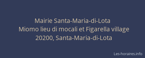 Mairie Santa-Maria-di-Lota