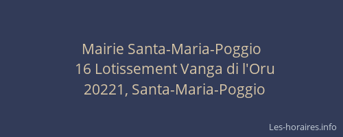 Mairie Santa-Maria-Poggio