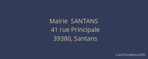 Mairie  SANTANS