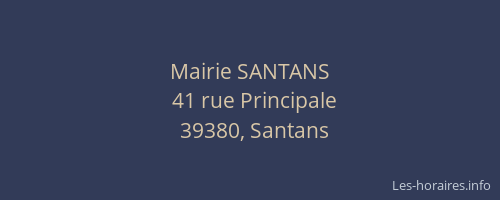 Mairie SANTANS