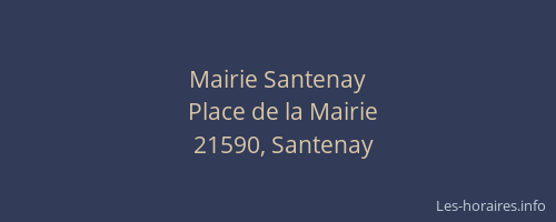 Mairie Santenay