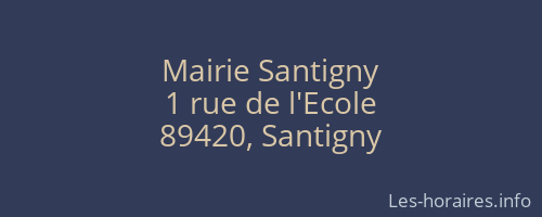 Mairie Santigny