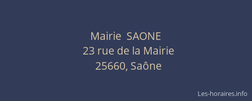 Mairie  SAONE