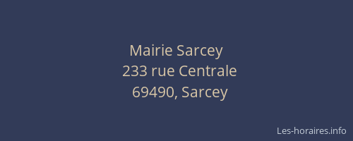 Mairie Sarcey