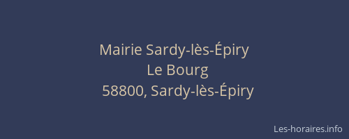 Mairie Sardy-lès-Épiry