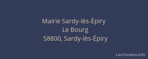 Mairie Sardy-l&egrave;s-&Eacute;piry